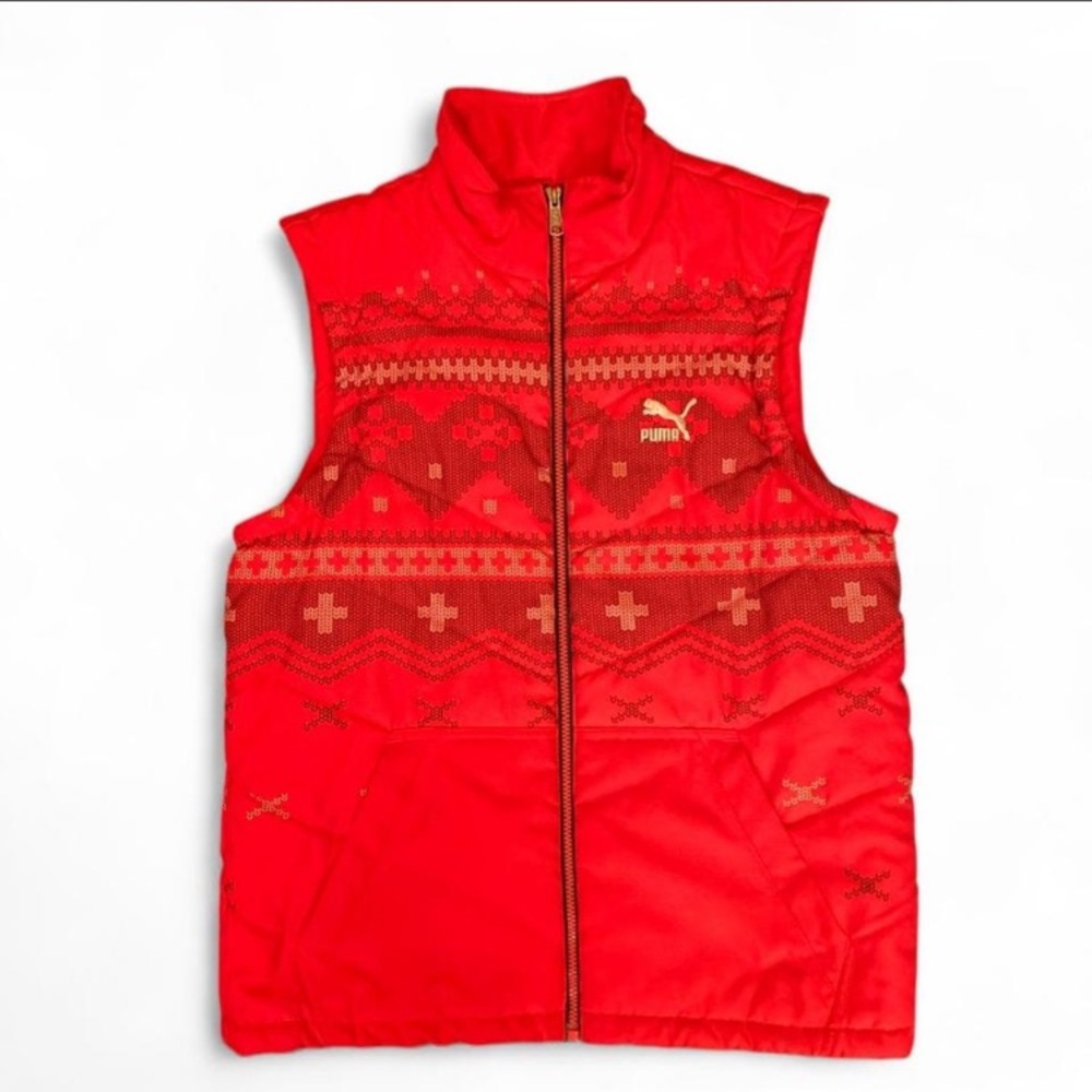 Puma Vibrant Red Patterned Vest